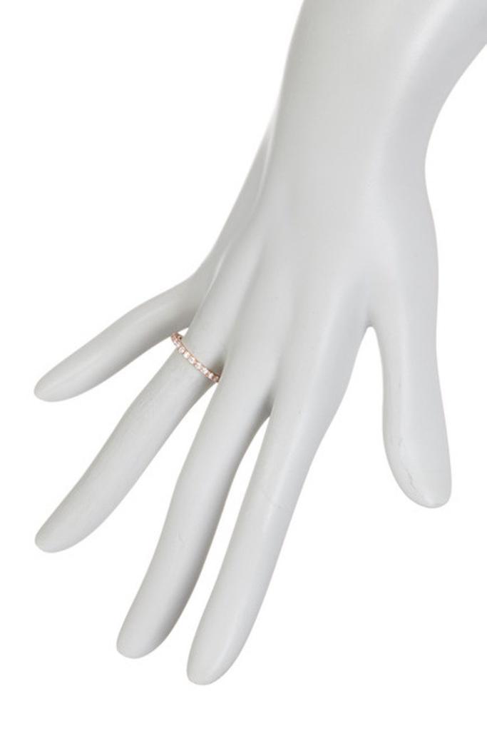 商品ADORNIA|Adornia Crystal Eternity Band Ring 14k Rose Gold Vermeil .925 Sterling Silver,价格¥179,第4张图片详细描述
