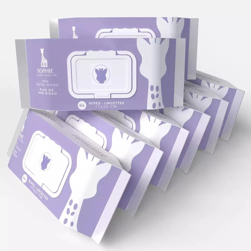商品Sophie la Girafe Babycare|Water Wipes, 64 count-Case pack of 8,价格¥216,第1张图片