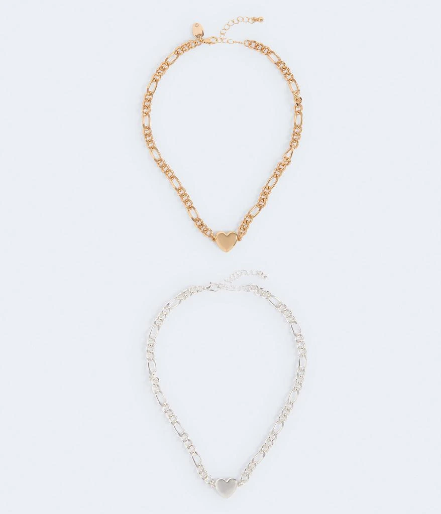 商品Aeropostale|Aeropostale Women's Best Friends Heart Necklace 2-Pack,价格¥61,第2张图片详细描述