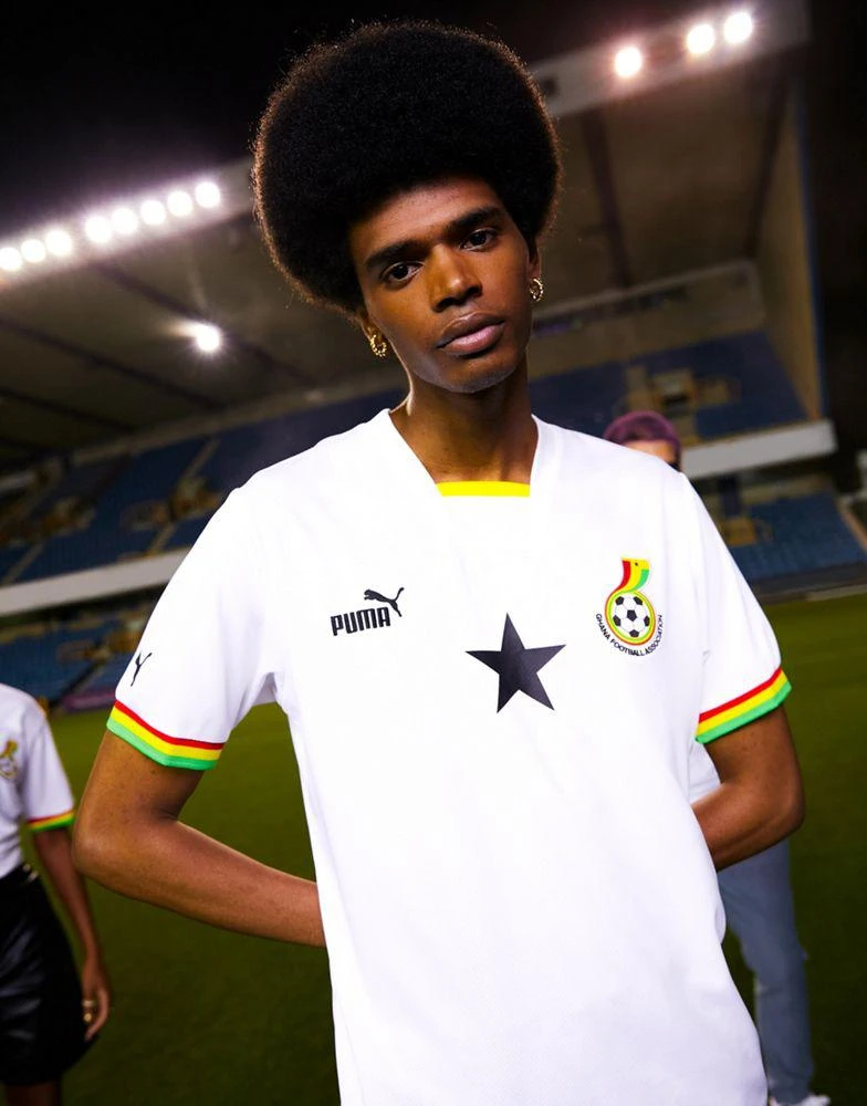 商品Puma|Puma Football Ghana World Cup 2022 unisex home shirt in white,价格¥674,第3张图片详细描述