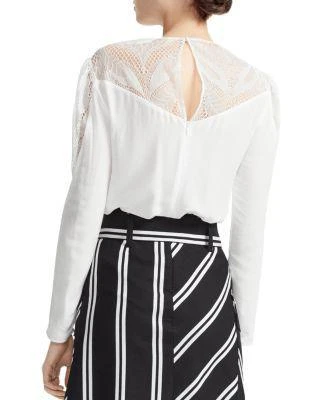 商品Maje|Leana Lace-Inset Top,价格¥875,第2张图片详细描述