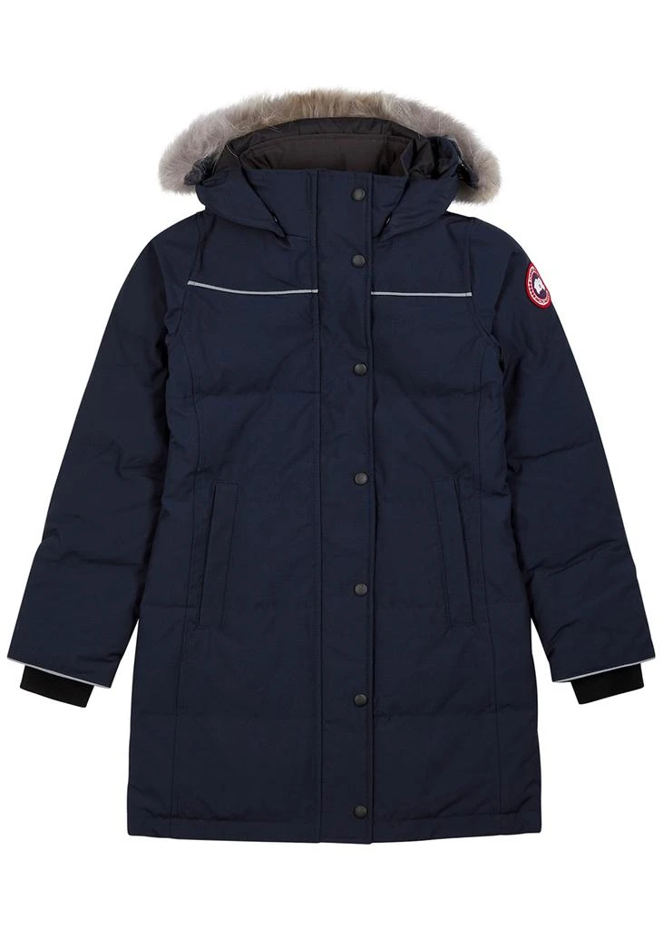 商品Canada Goose|KIDS Juniper fur-trimmed navy quilted Arctic-Tech parka (8-14+ years),价格¥8198,第1张图片