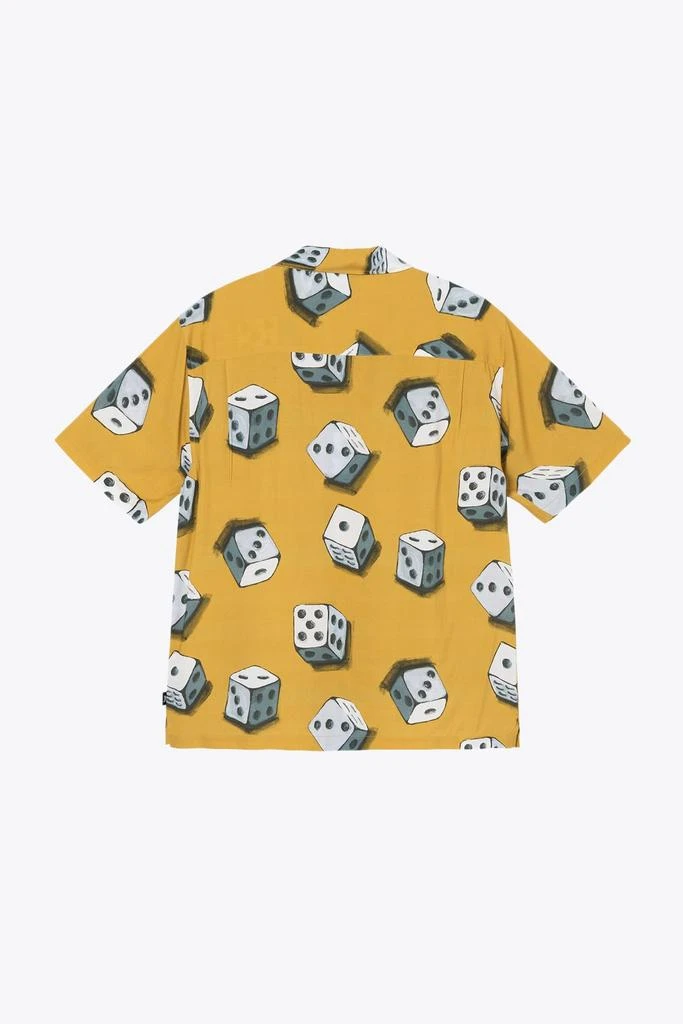 商品STUSSY|Stussy Dice Pattern Shirt Yellow Viscose Shirt With Dice Pattern Print,价格¥917,第2张图片详细描述