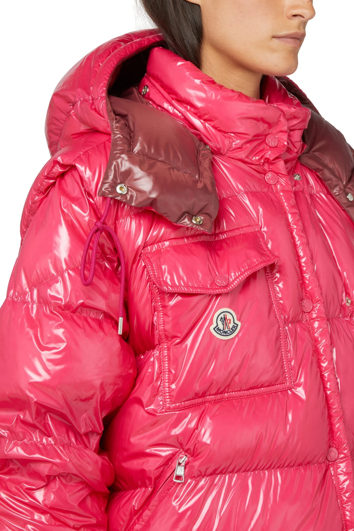商品Moncler|Moncler 女士大衣 MC1XJW32PIN 粉红色,价格¥13981,第3张图片详细描述