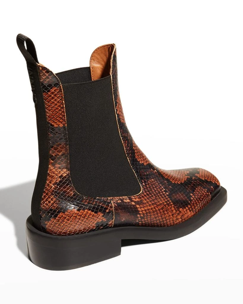 商品Ganni|Snake-Print Leather Chelsea Boots,价格¥953,第3张图片详细描述