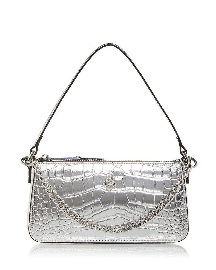 商品Kurt Geiger|Shoreditch Croc Embossed Leather Pochette Shoulder Bag,价格¥918,第1张图片