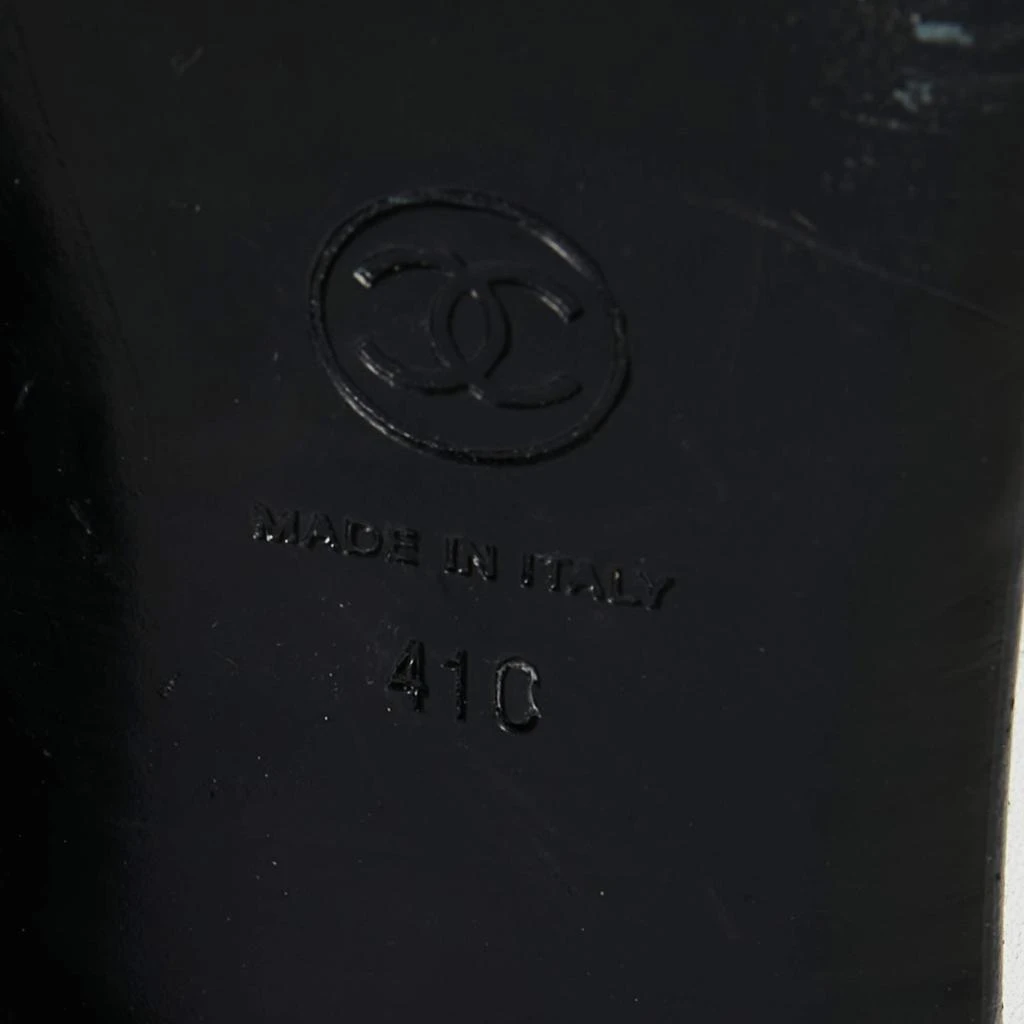 Chanel  White/Black Leather  CC Cap toe Ballet Flats Size 41 商品