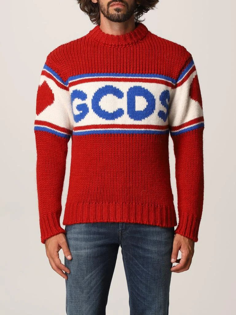 商品GCDS|Gcds ribbed sweater in alpaca wool blend,价格¥1868,第1张图片