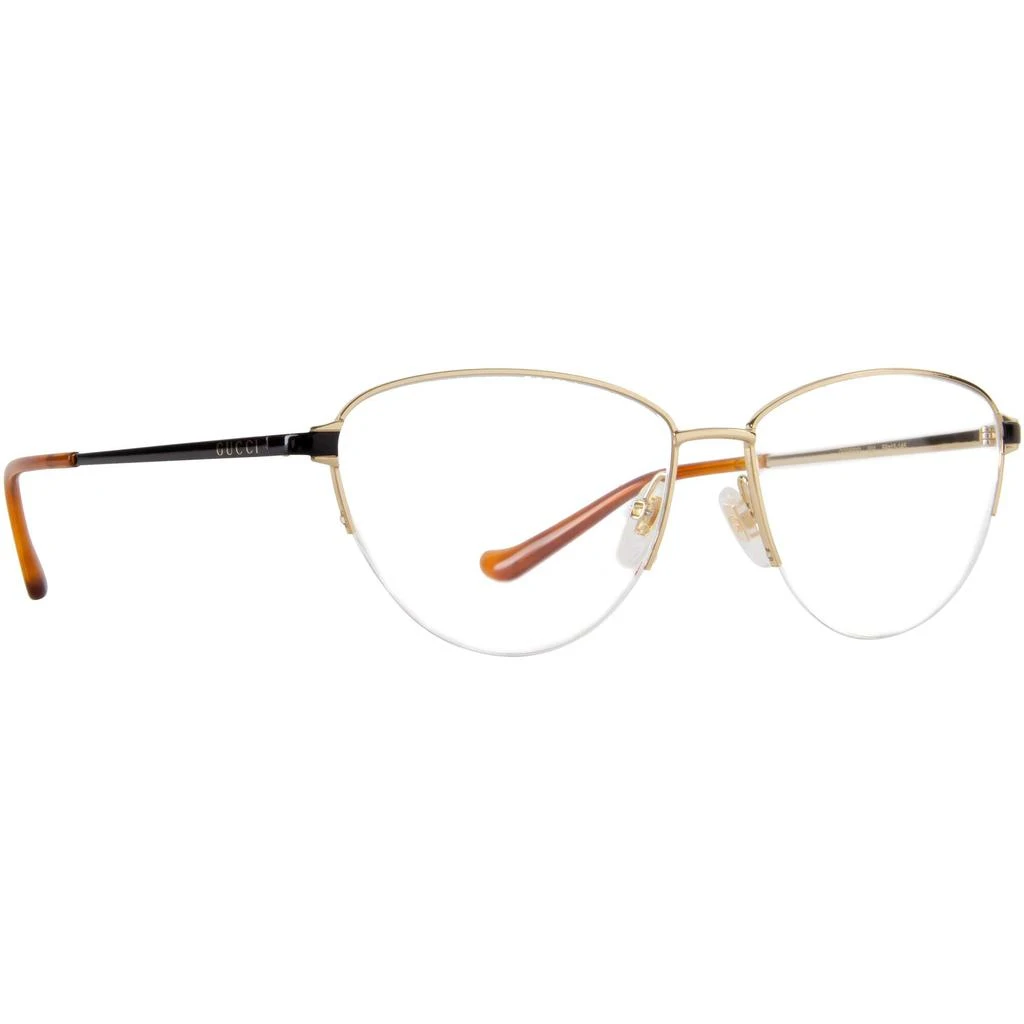 商品Gucci|Gucci Women's Eyeglasses - Gold Oval Half-Rim Metal Frame | GUCCI GG0580O 1,价格¥1066,第1张图片