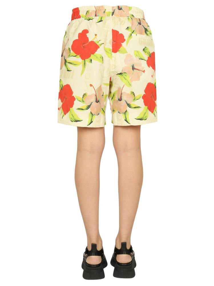 Ganni Floral Printed Shorts商品第1张图片规格展示