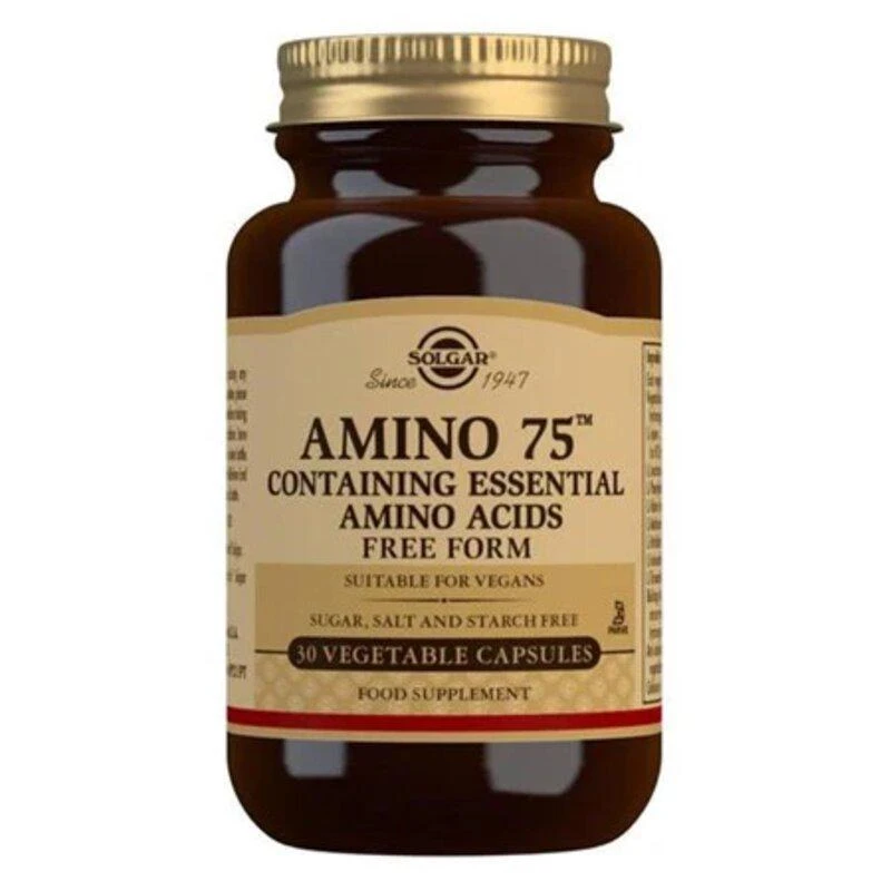 商品Solgar|Solgar - Amino 75 Essential Amino Acids Vegetable Capsules (90 Capsules),价格¥276,第1张图片