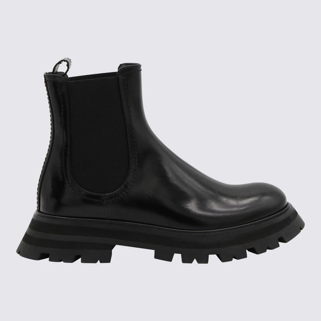 商品Alexander McQueen|ALEXANDER MCQUEEN BLACK LEATHER BEATLES BOOTS,价格¥4577,第2张图片详细描述