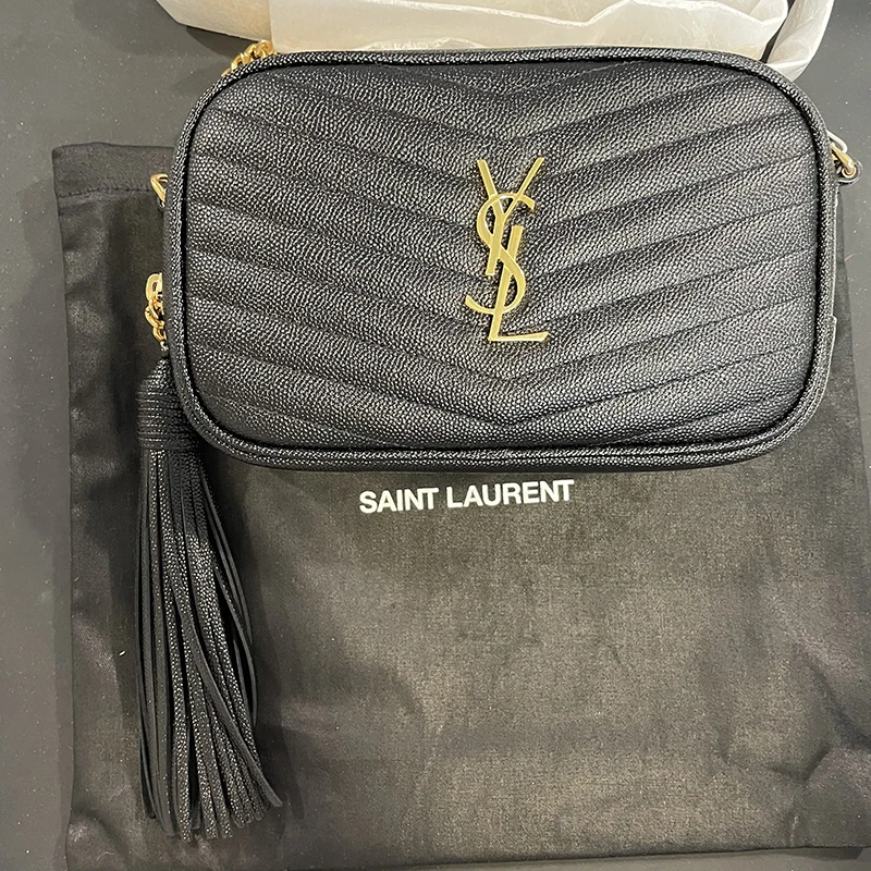 SAINT LAURENT PARIS/圣罗兰 YSL黑色粒面小牛皮绗缝迷你LOU金链斜挎单肩包6125791GF011000 商品