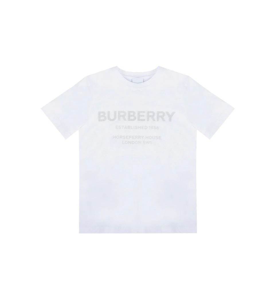 商品Burberry|Burberry Kids Logo Printed Crewneck T-Shirt,价格¥1223,第1张图片