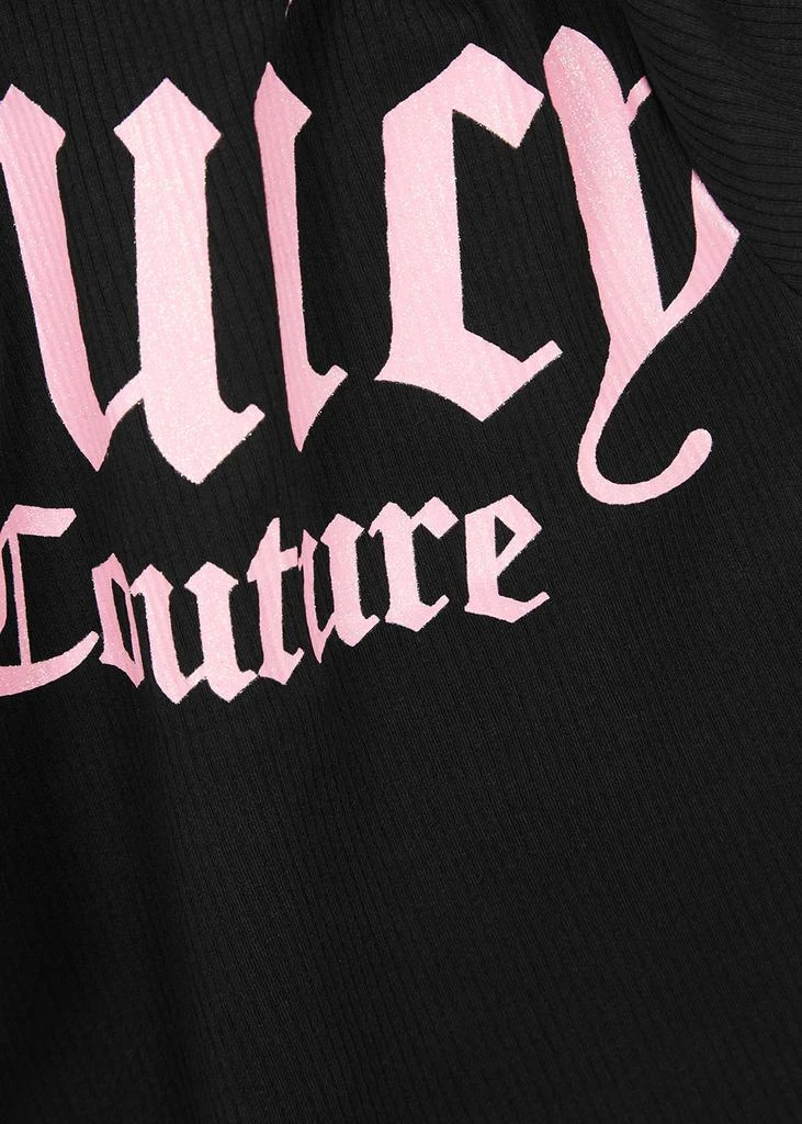 商品Juicy Couture|KIDS Black logo cotton-blend T-shirt (3-7 years),价格¥74,第2张图片详细描述