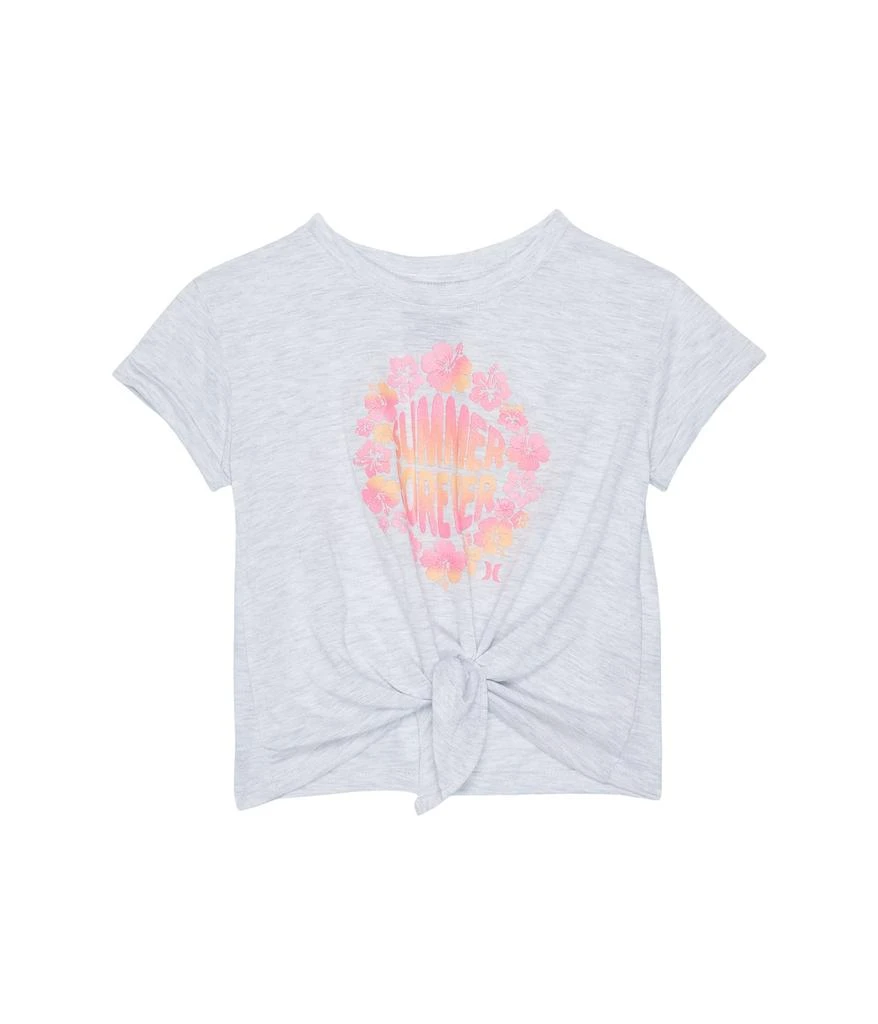 商品Hurley|Boxy Tie Front T-Shirt (Little Kids),价格¥56,第1张图片