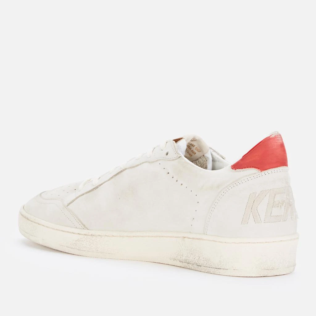 商品Golden Goose|Golden Goose Men's Ball Star Leather Trainers - Beige/Red,价格¥2484,第2张图片详细描述