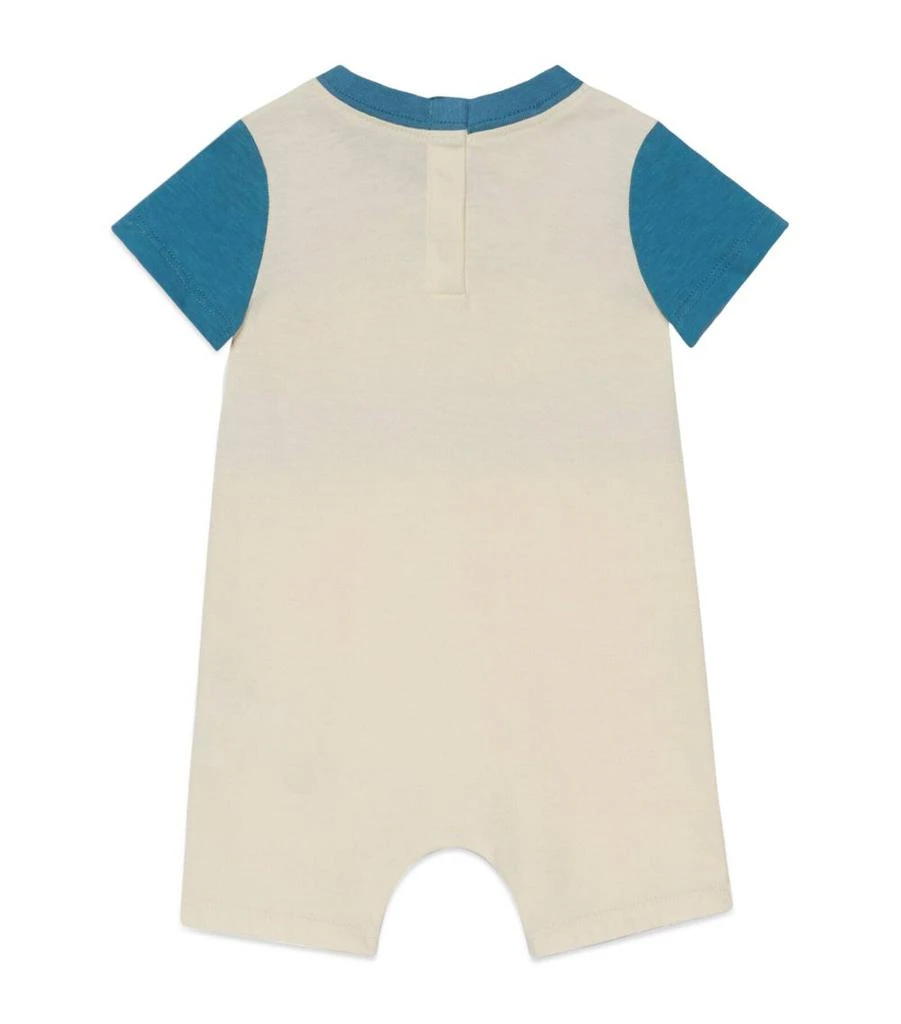 商品Gucci|Web Stripe Logo Playsuit (0-24 Months),价格¥1935,第2张图片详细描述