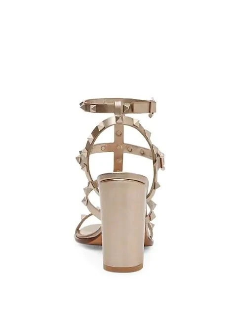 商品Valentino|Valentino Garavani Rockstud Metallic Leather Cage Sandals,价格¥8020,第2张图片详细描述