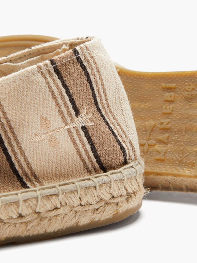 商品MANEBÍ|Hamptons striped-canvas espadrilles,价格¥326,第4张图片详细描述