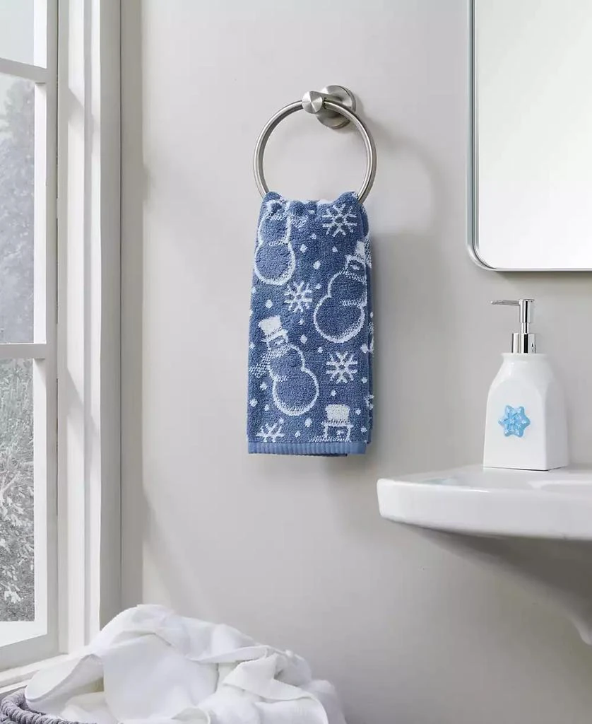 商品SKL Home|Top Hat Snowman Jacquard Cotton Bath Towel, 25" x 50",价格¥228,第4张图片详细描述