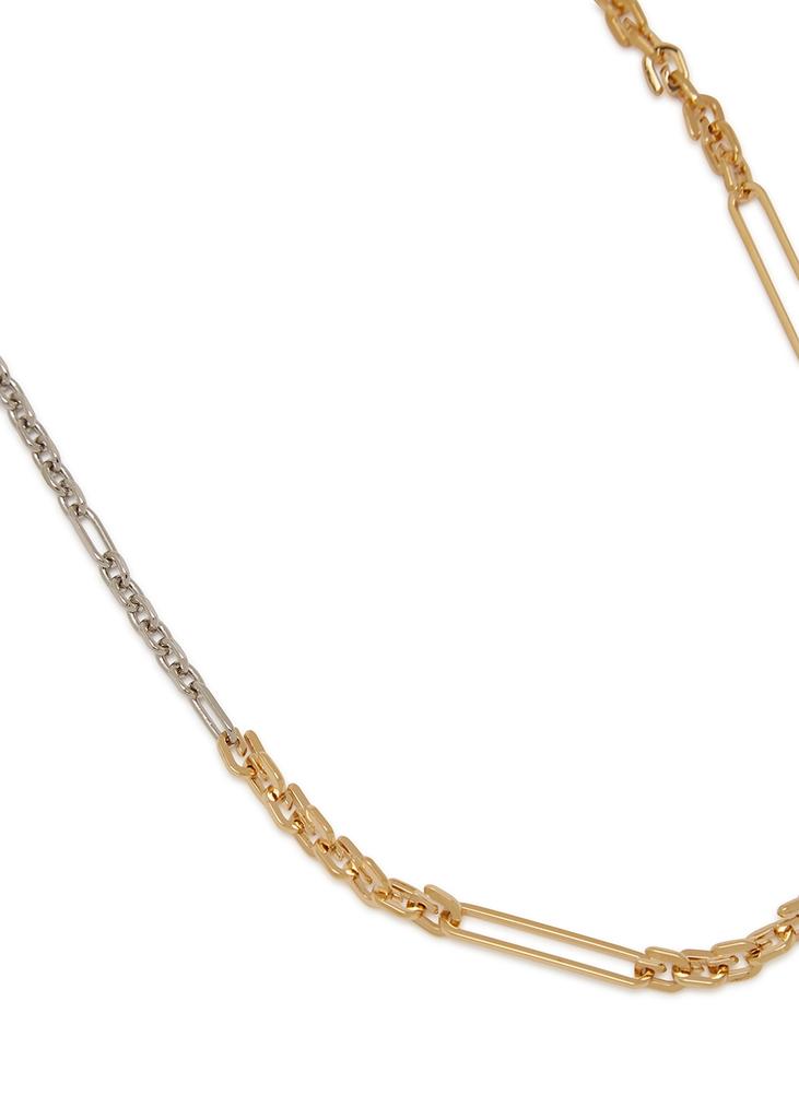 Gold and silver-tone chain necklace商品第4张图片规格展示