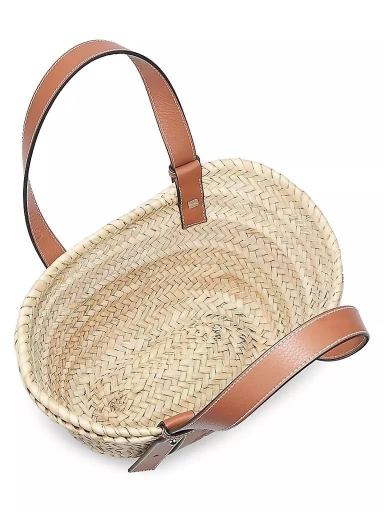 商品Loewe|Small Leather-Trimmed Woven Basket Bag,价格¥4338,第3张图片详细描述
