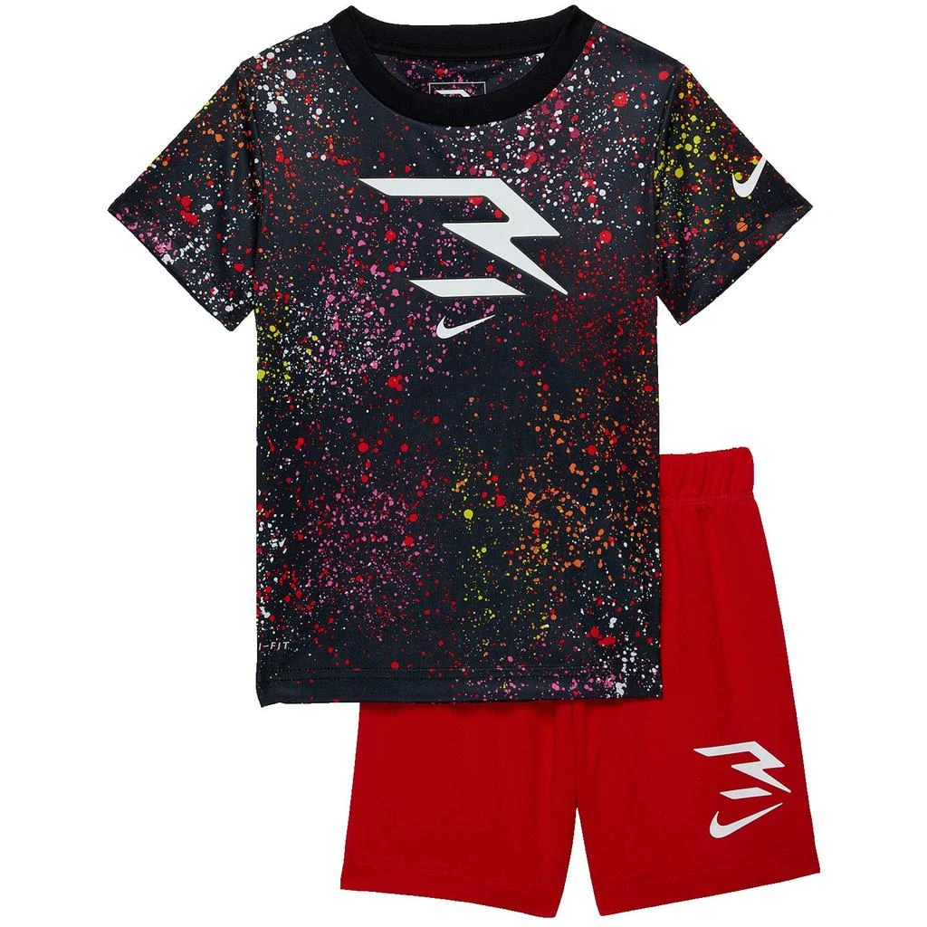 商品Nike 3BRAND Kids|All Over Print Tee Short Set (Toddler),价格¥194,第1张图片