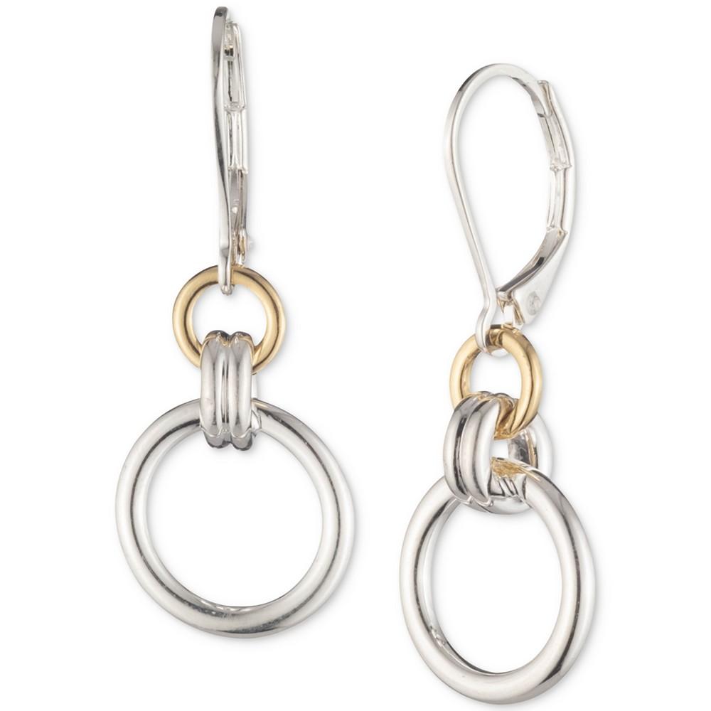 Two-Tone Link Drop Earrings商品第1张图片规格展示