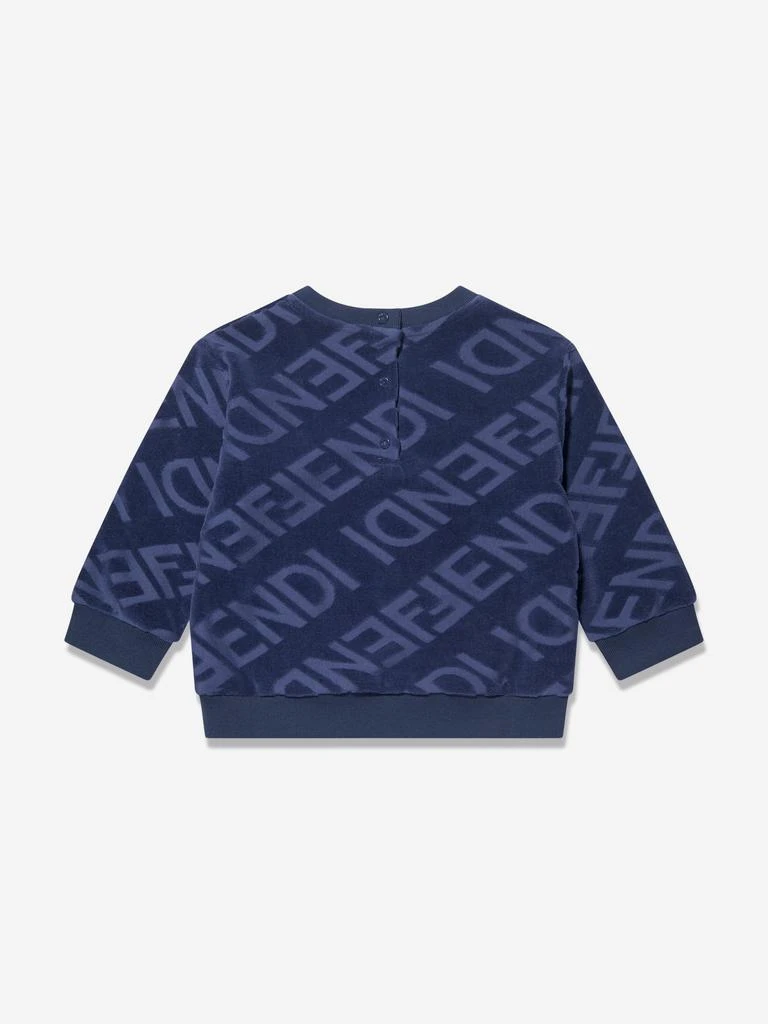 商品Fendi|Baby Boys Logo Sweatshirt in Blue,价格¥3094,第2张图片详细描述