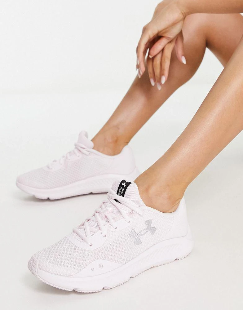 商品Under Armour|Under Armour Charged Pursuit 3 running trainers in light pink,价格¥486,第1张图片