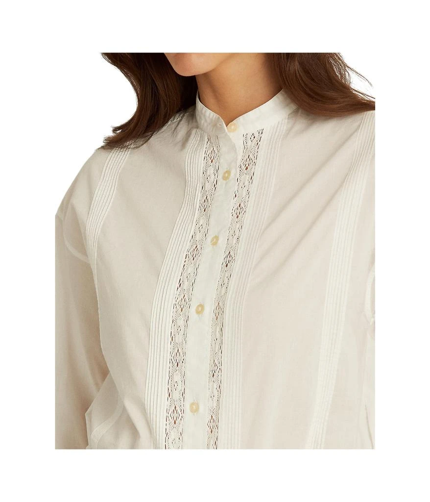 商品Ralph Lauren|Cotton Voile Blouson-Sleeve Blouse,价格¥508,第3张图片详细描述