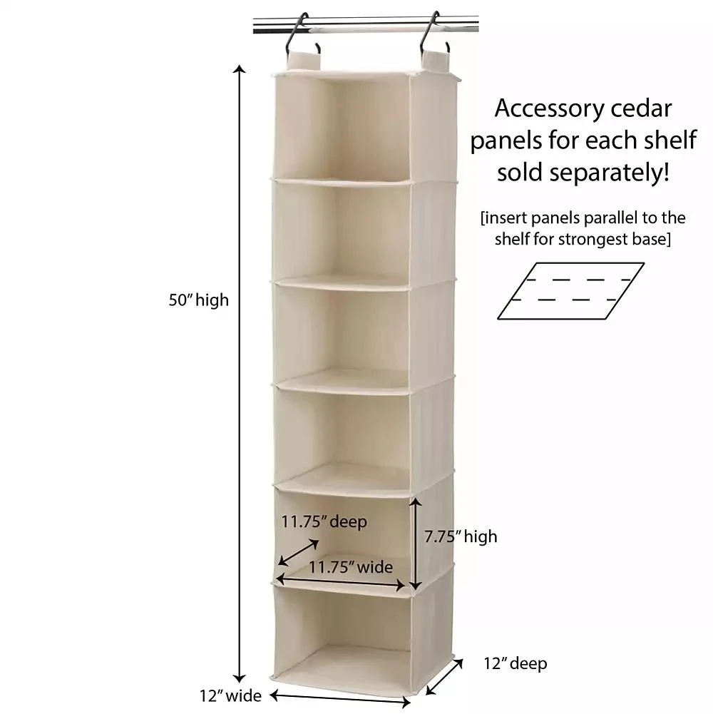商品Household Essentials|Cedarline 6-Shelf Hanging Sweater Organizer,价格¥431,第2张图片详细描述