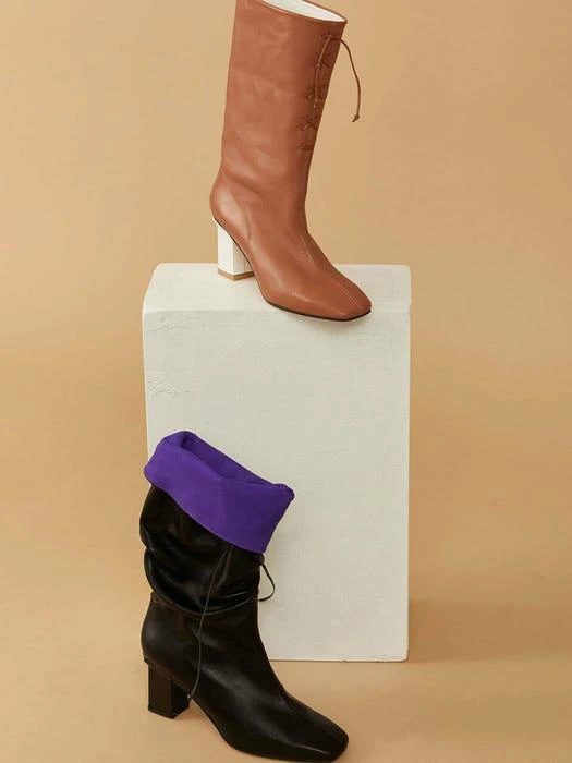 商品NUOSMIQ|Q1AW-B403 / LAVI slouch boots _ 2color,价格¥3467,第1张图片