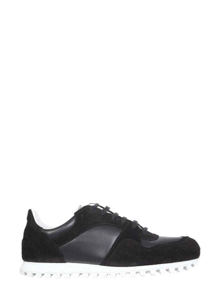 Spalwart Womens Black Leather Sneakers商品第1张图片规格展示