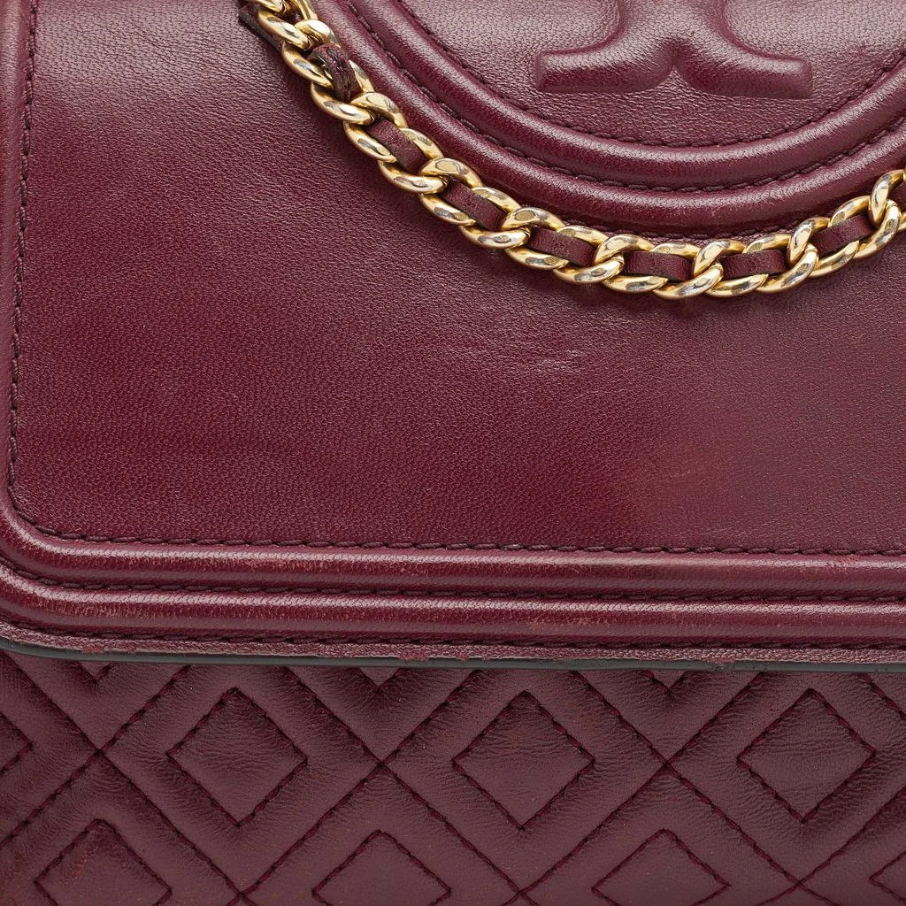 商品[二手商品] Tory Burch|Tory Burch Burgundy Leather Small Fleming Shoulder Bag,价格¥1200,第5张图片详细描述