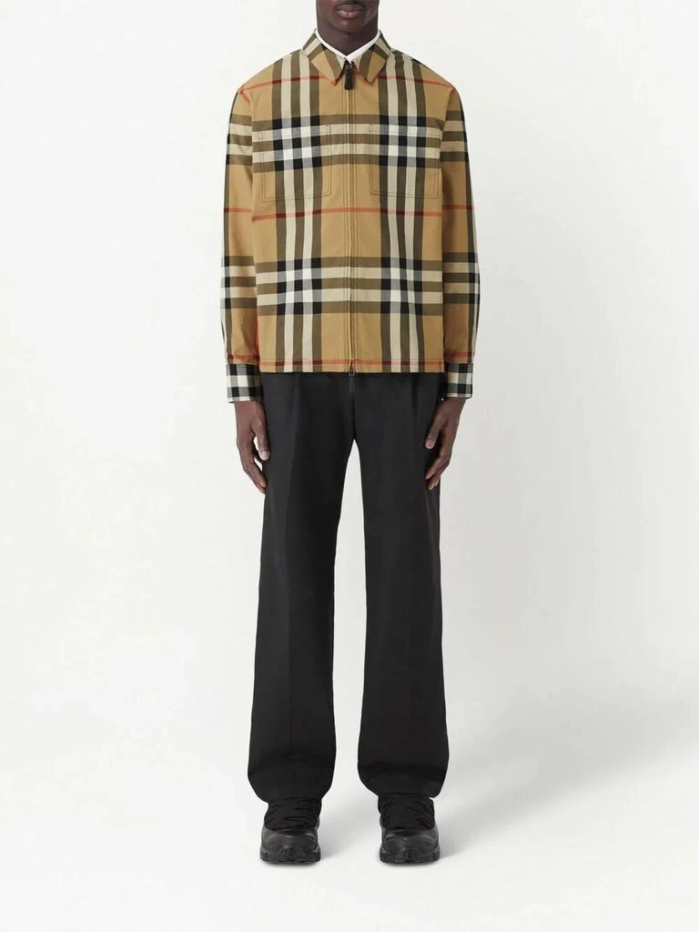 商品Burberry|Exaggerated check shirt-jacket,价格¥5055,第2张图片详细描述