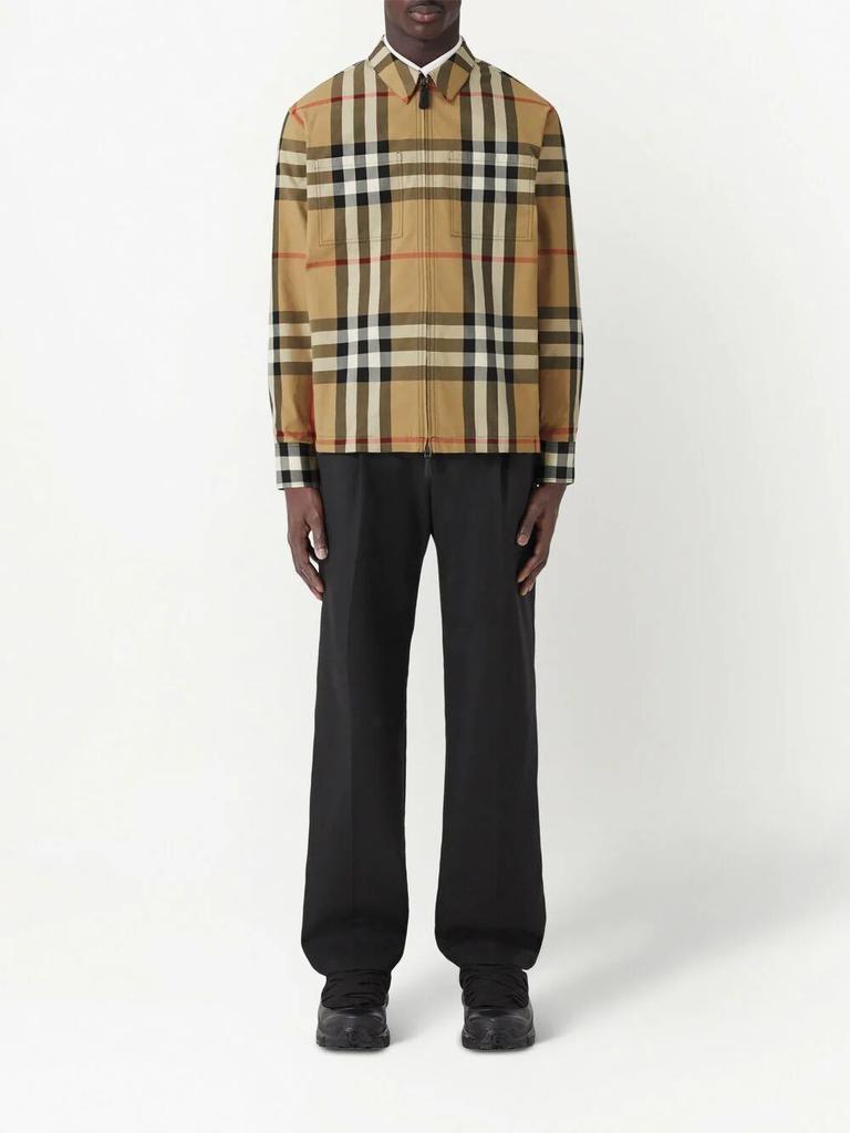 商品Burberry|Exaggerated check shirt-jacket,价格¥4645,第4张图片详细描述