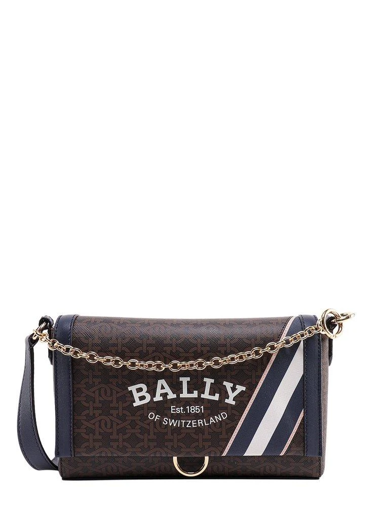 商品Bally|Bally Monogram-Printed Stripe Detailed Satchel Bag,价格¥3742,第1张图片