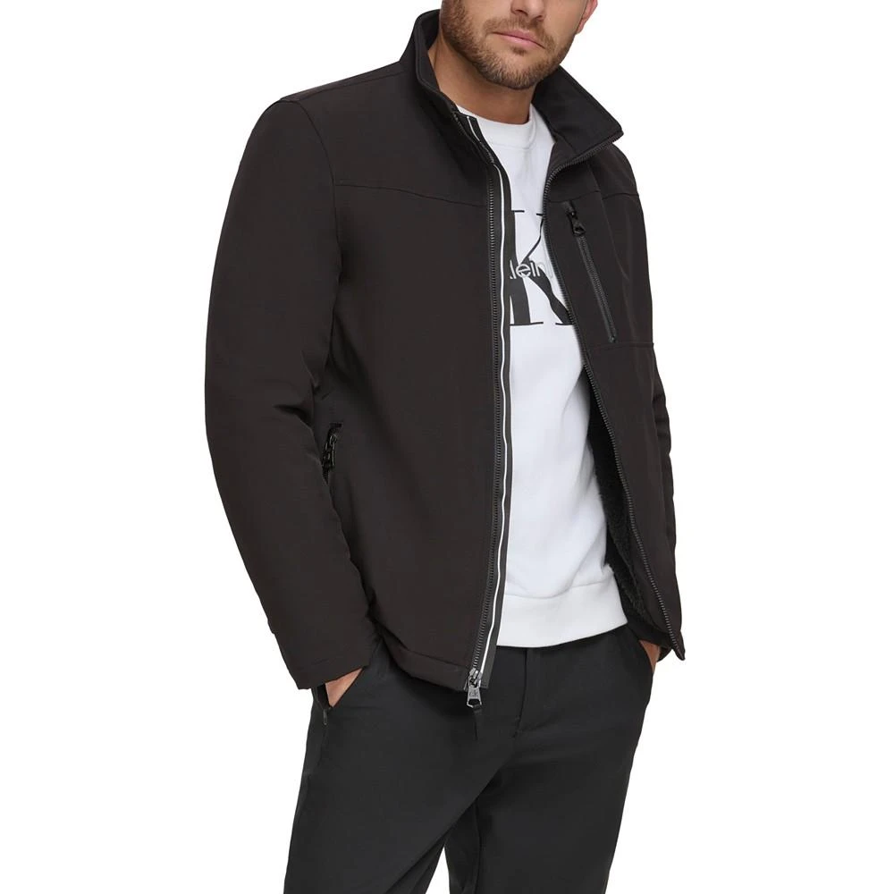 商品Calvin Klein|Men's Sherpa Lined Classic Soft Shell Jacket,价格¥806,第1张图片
