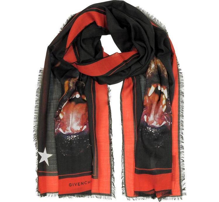 商品Givenchy|Givenchy Rottweiler Printed Cashmere and Silk Stole,价格¥1256,第1张图片