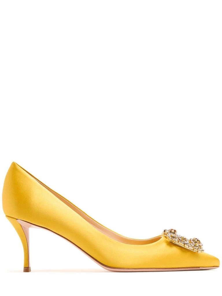 商品Roger Vivier|65mm Flower Crystal & Satin Pumps,价格¥15426,第1张图片