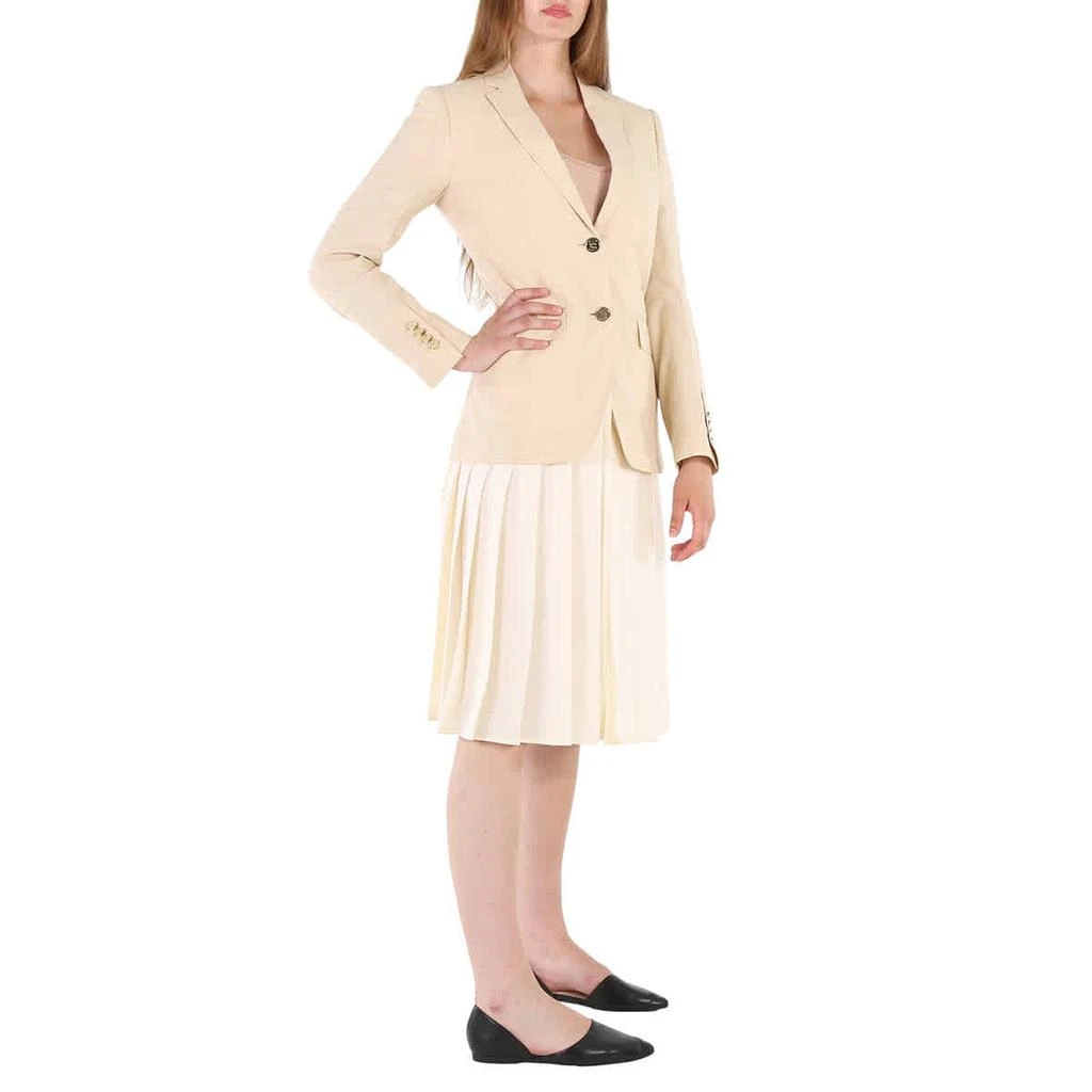 商品Burberry|Ladies Pleated Panel Wool Silk Linen Tailored Jacket,价格¥4885,第2张图片详细描述