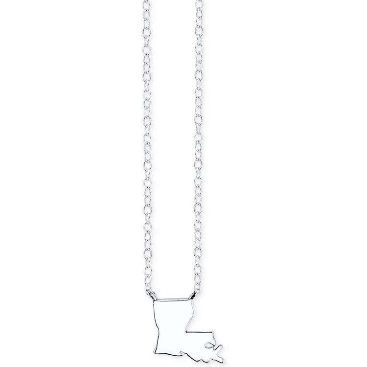 商品Unwritten|United States Mini Pendant Necklaces in Sterling Silver,价格¥121,第1张图片