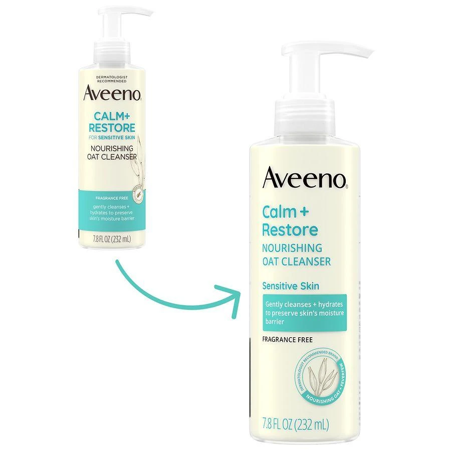 商品Aveeno|Calm + Restore Nourishing Oat Sensitive Skin Cleanser Fragrance-Free,价格¥102,第2张图片详细描述