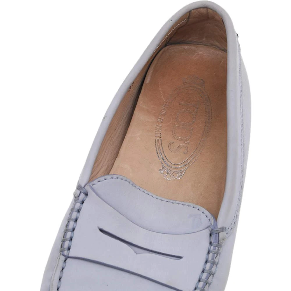 Tod's Grey Nubuck Leather Penny Slip On Loafers Size 35 商品