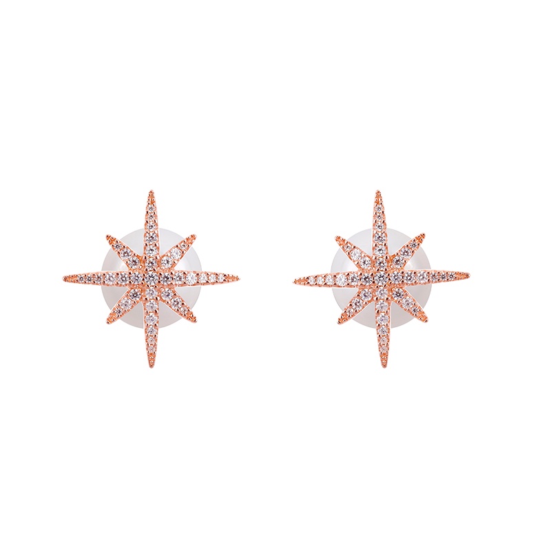 商品apm Monaco|粉金色银镶晶钻流星淡水珍珠耳环RE10285XPL（香港仓发货）,价格¥1341,第1张图片