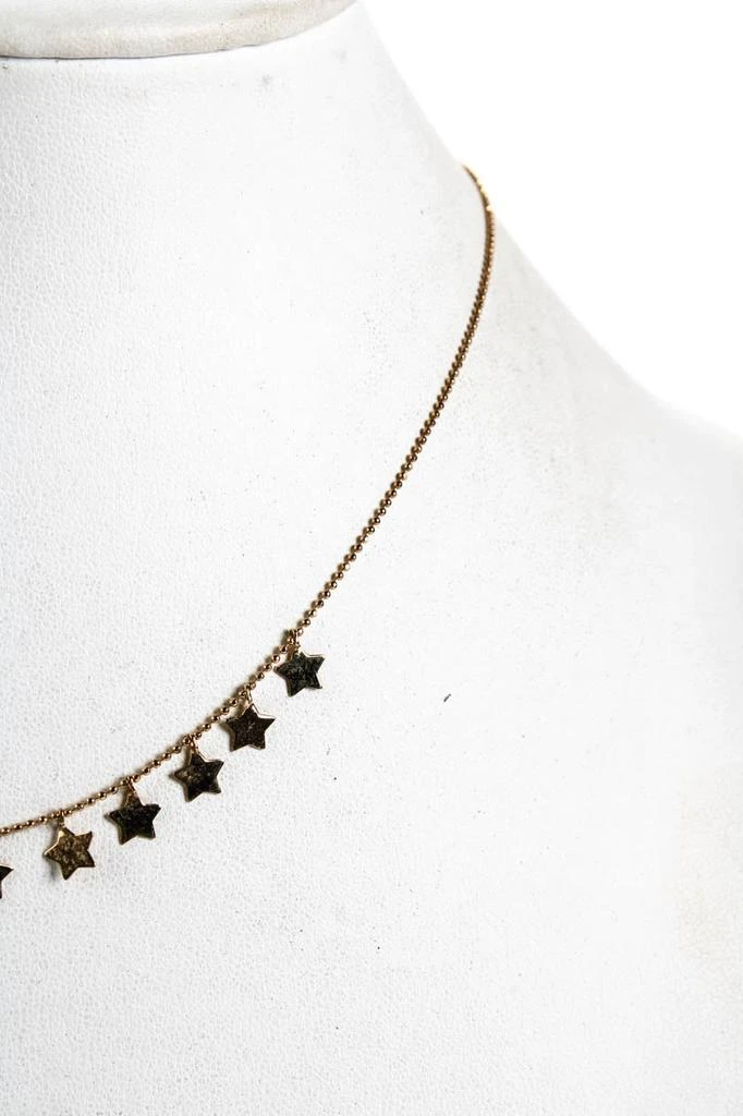 商品[二手商品] Designer|Womens 14KT Yellow Gold Star Chain Necklace 18" 3g,价格¥2892,第2张图片详细描述