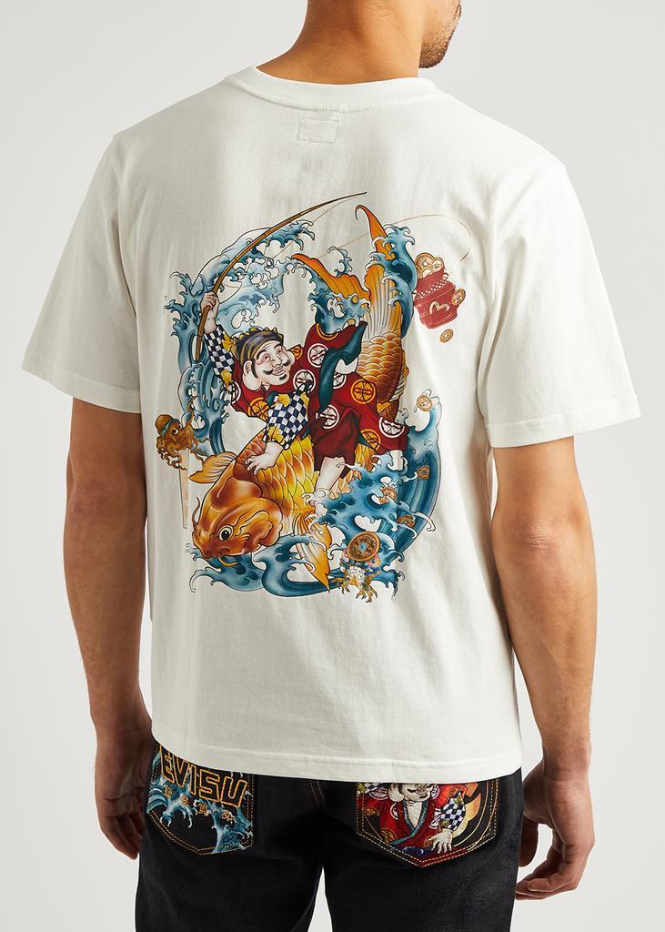 商品Evisu|Printed cotton T-shirt,价格¥944,第5张图片详细描述