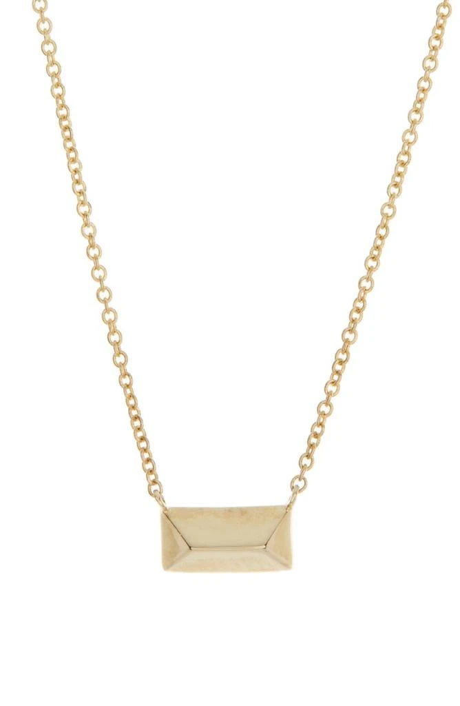 商品Bony Levy|14K Yellow Gold 3D Rectangle Pendant Necklace,价格¥1645,第1张图片